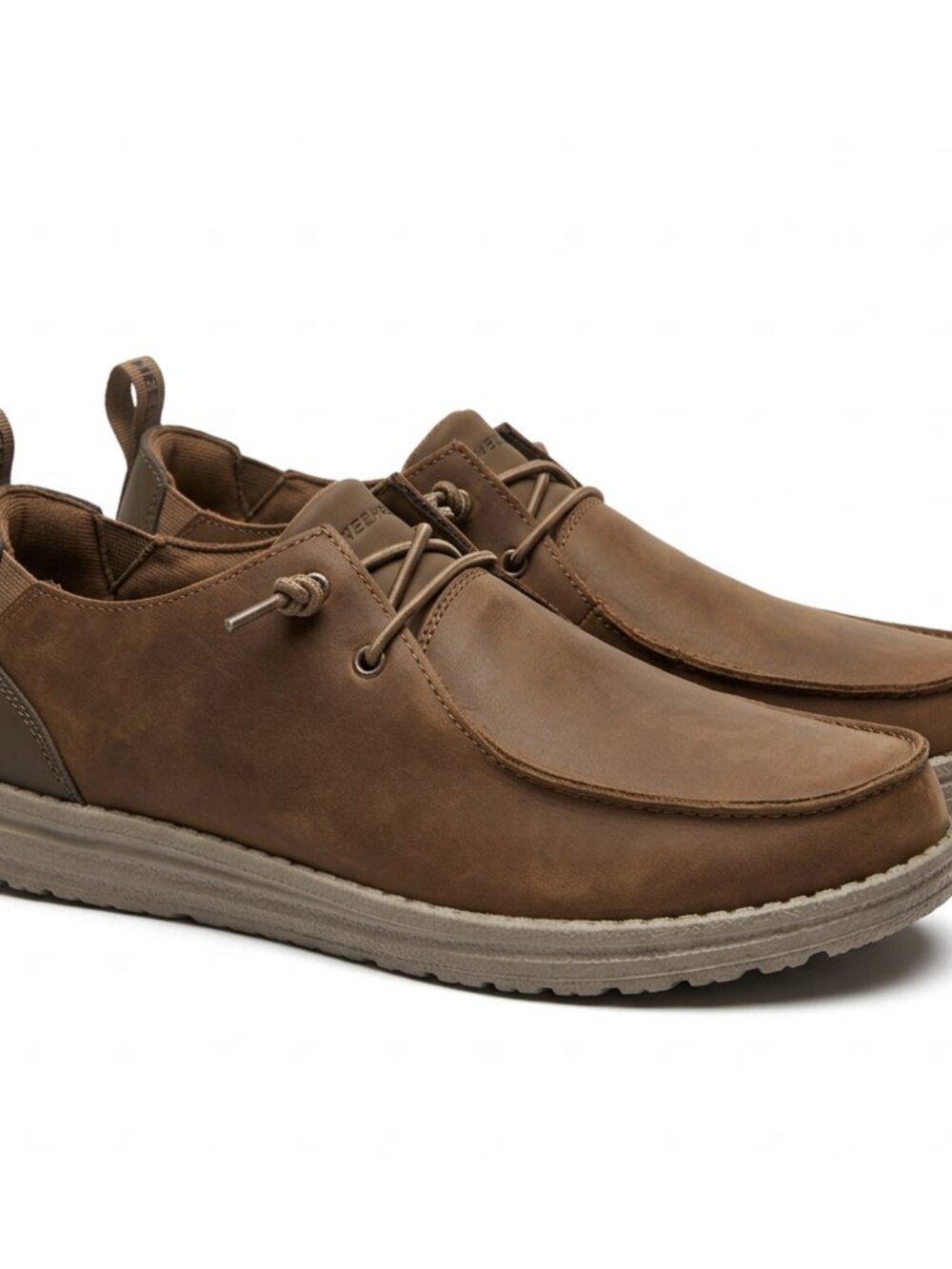 SKECHERS GogaMat Arch Men's size 12 Brown Leather Air Cooled Memory Foam Shoes